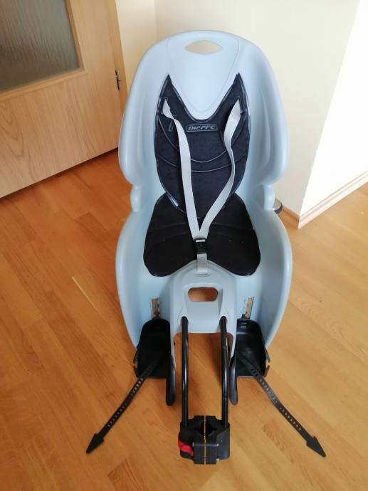 Otroški kolesarski sedež za zadaj znamke Dieffe nosilnosti do 22 kg