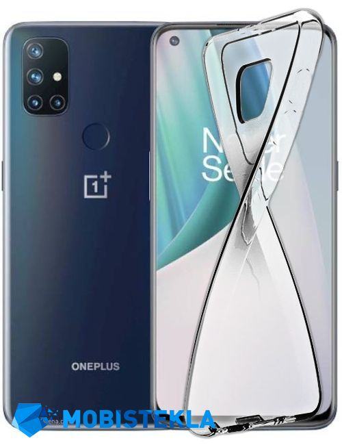 For OnePlus Nord N200 5G 2 In 1 High Transparent Painted Shockproof PC Tpu Protective Case Blue Butterfly