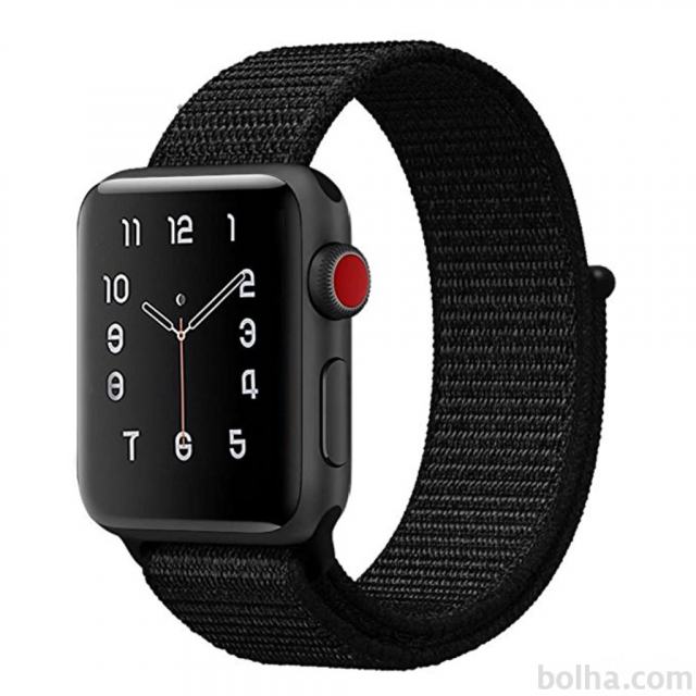 Apple Watch pasek Sport Loop (Črna barva)