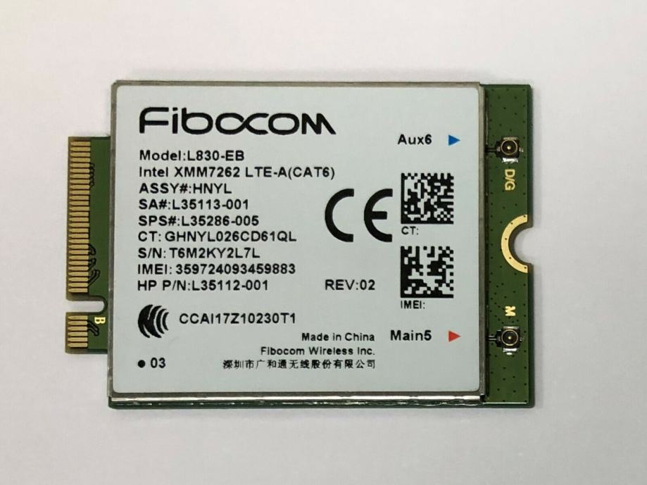 HP L830EB WWAN PALAUw/GPS M.2 INTEL XMM7262 LTEA L35286001