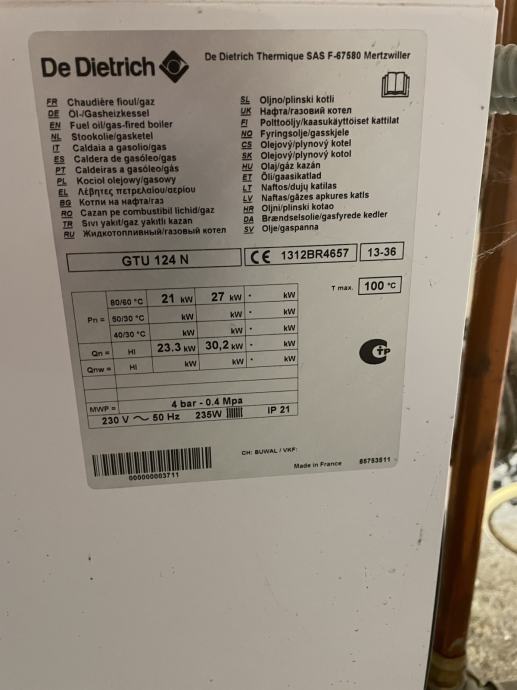 De Dietrich GTU 124 N — free download