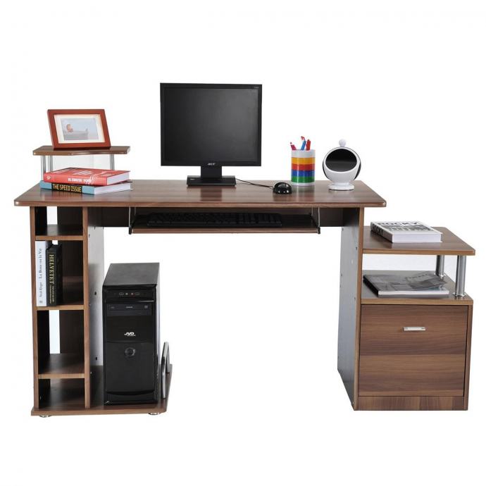 Miza pisalna z prostorom za monitor in računalnik 152x60x88 cm (DxŠxV)