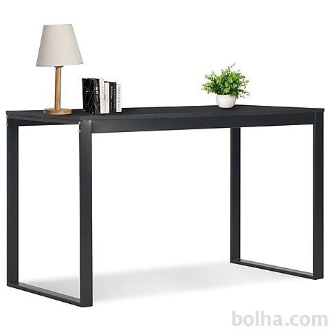 vidaXL Računalniška miza črna 120x60x73 cm