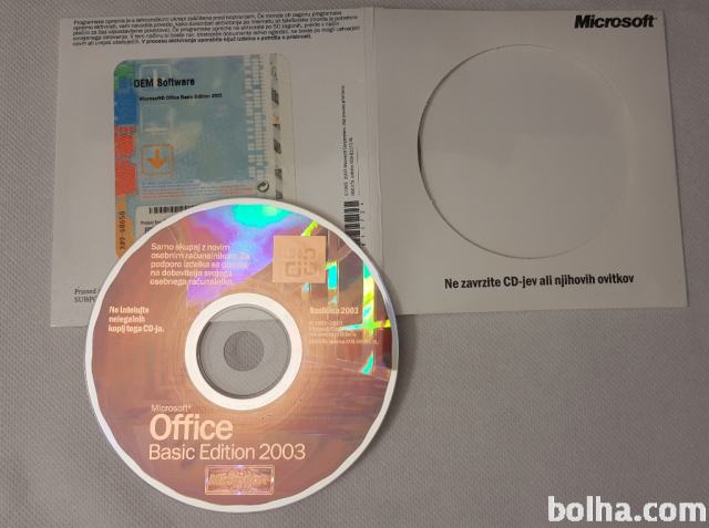 Microsoft Office Basic Edition 2003 - SLO + Product key