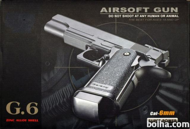 Airsoft gun G. 6 AIR soft Airsoft Black Pištola
