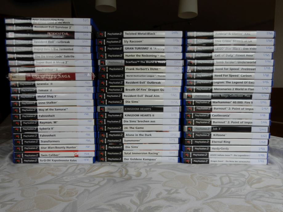 Japan a 70 programs set used sony playstation 2 console games