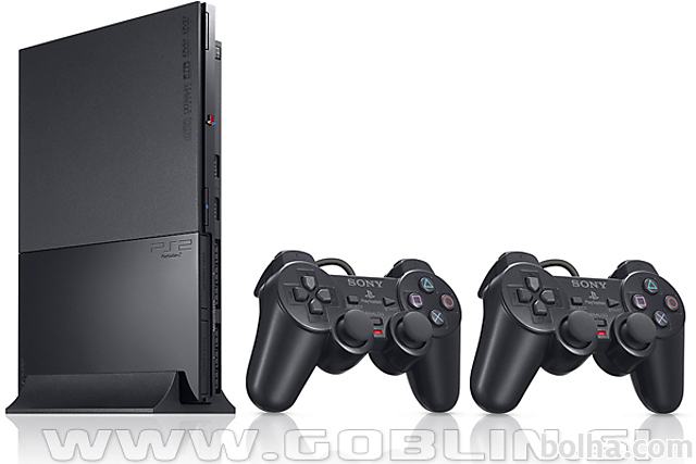 Rabljeno: PlayStation 2 Slim (PS2) + 2x kontroler + PS2 igra + 1 le...