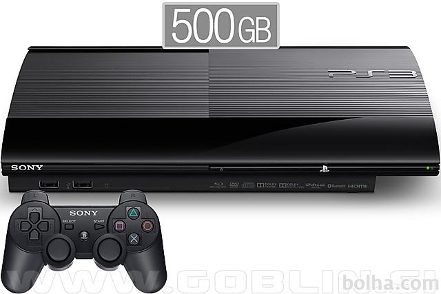 Rabljeno: PlayStation 3 Super Slim 500GB + 2x PS3 igra + 1 leto...