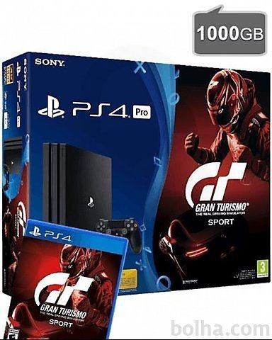 PlayStation 4 (PS4) PRO 1TB + Gran Turismo Sport