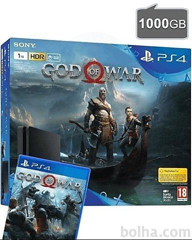 PlayStation 4 (PS4) Slim 1000GB + God of War