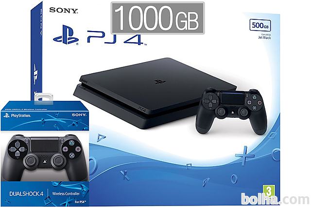 PlayStation 4 Slim 1000GB HDR VR Ready + 2x kontroler + bon 30€ ...