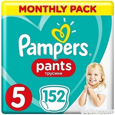 PAMPERS Active Baby Pants Velikost 5 (11 - 16 kg), 152 kos hlačne...