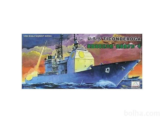 Maketa ladja Warship USS Ticonderoga
