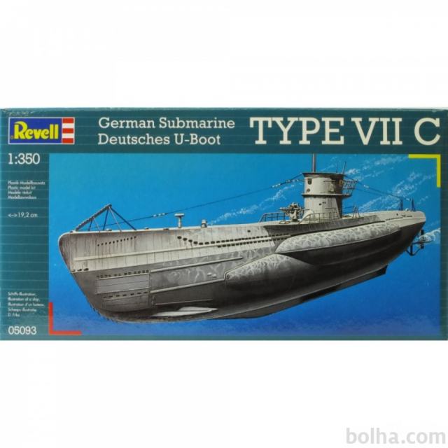Maketa podmornica U BOOT TYPE VII C _N_N_ 1/350