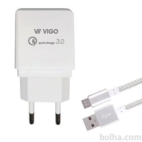 Komplet VIGO Quick Charge 3.0 A + Micro usb polnilni kabel