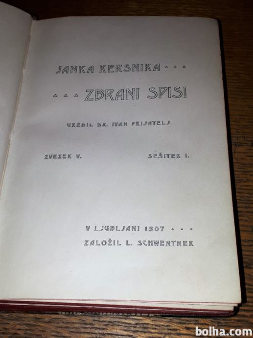 Janka Kersnika zbrani spisi, 1907