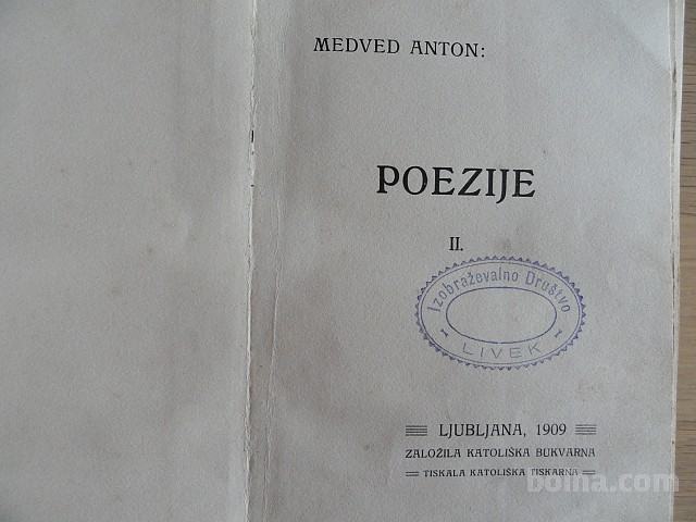 Medved Anton, POEZIJE, 1909