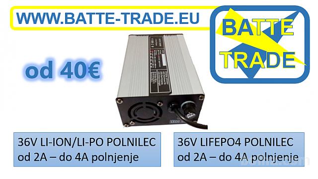 E-BIKE 36V POLNILEC (LI-ION ali LIFEPO4, od 2A-4A) - od 40€