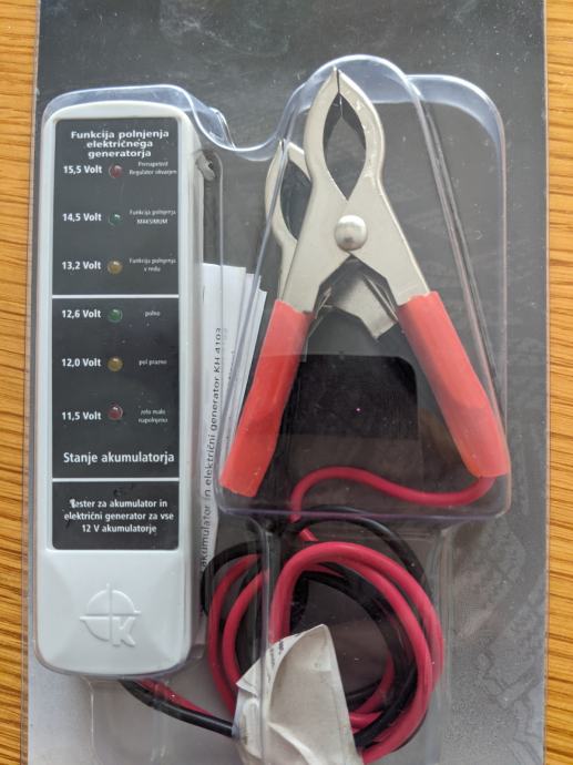Nov tester za akumulator in električni generator 12V