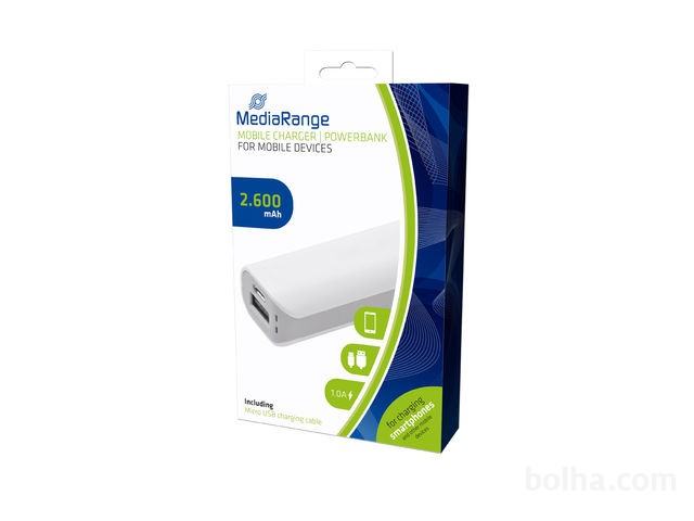 MediaRange Power Bank mobilna baterija 2600 mAh + micro USB