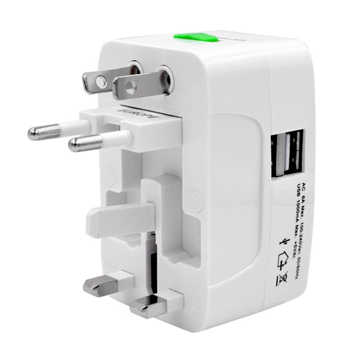 POTOVALNI ADAPTER UNIVERZALNI (EU,UK,US,AU)+ 2x USBGARANCIJ