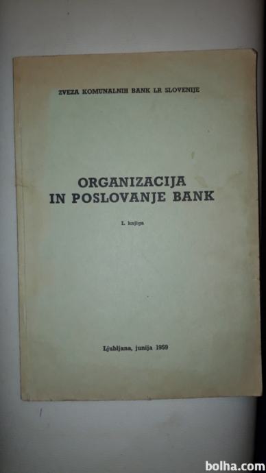 ORGANIZACIJA IN POSLOVANJE BANK