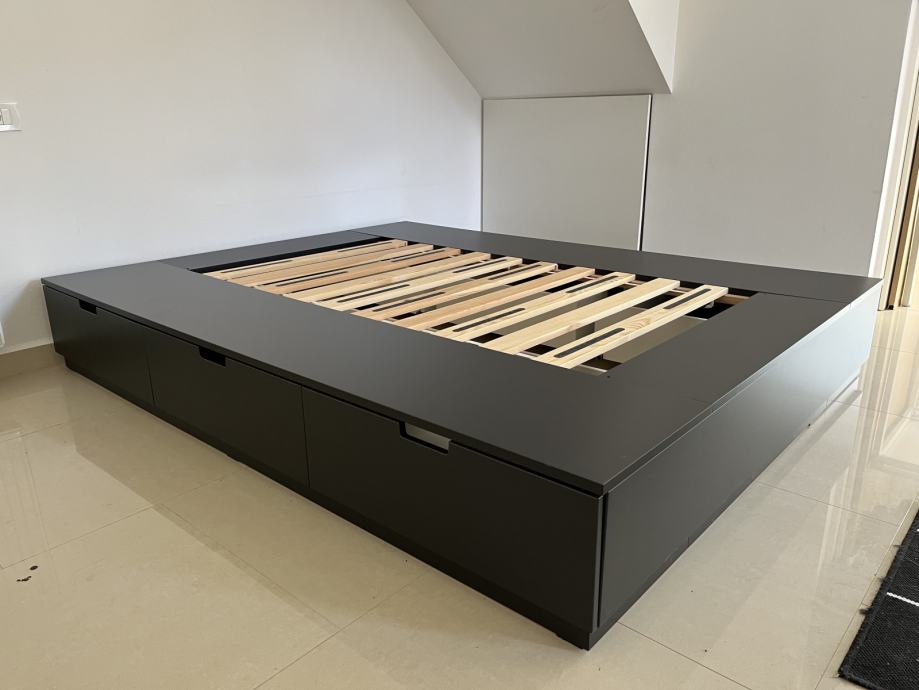 Postelja Ikea Nordli 160x200 Cm rna S Predali Postelja Ikea Nordli 160x200 Cm rna S Predali
