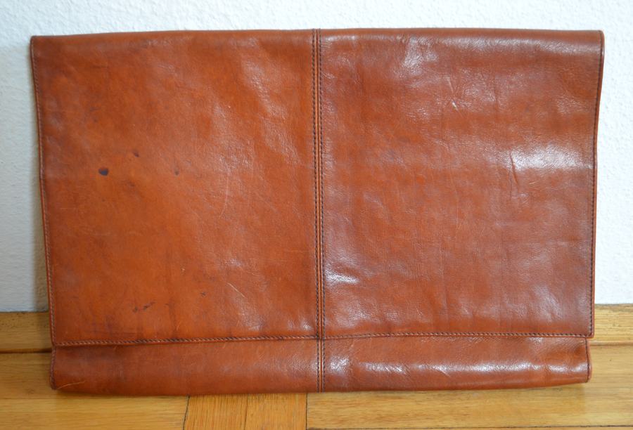 Usnjena aktovka / torba za prenosnik, laptop, 39 x 27 cm