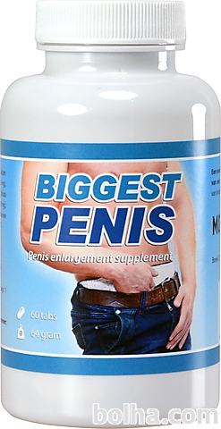 Tablete za povečanje penisa Biggest Penis, 60 kom
