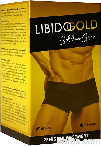 Tablete za povečanje penisa Libido Gold Golden Grow, 60 kom