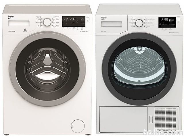 BEKO WTV8633XS0 in DS8433RX pralni stroj in kondenzacijski sušilni...