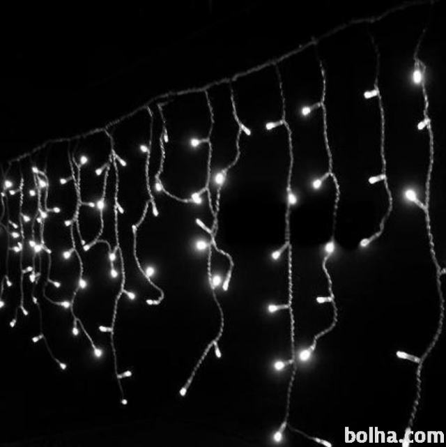 Novoletne božične  lučke LED zavesa ICE LIGHT, ledene sveče 4M