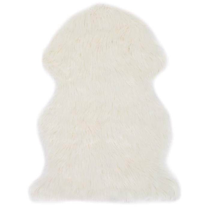 Preproga 60x90 cm umetna ovčja koža bela