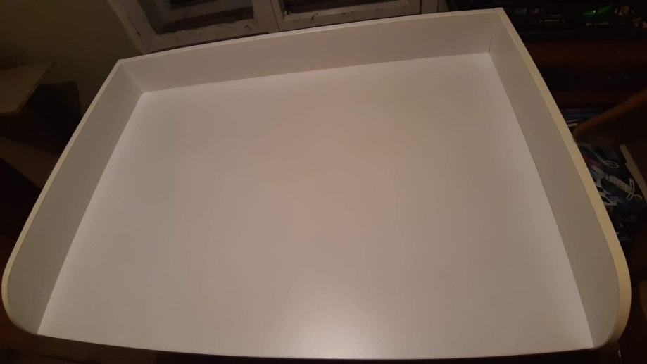 Previjalna miza/deska lesena bela 100x70