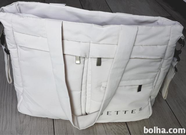 Previjalna torba Jette bele barve