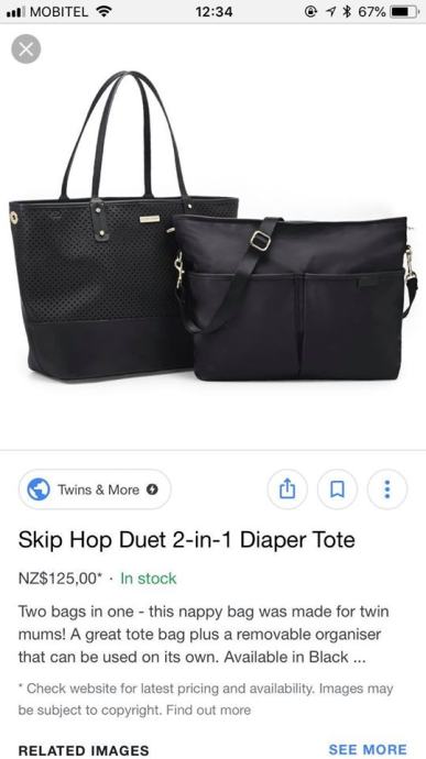 Skip Hop Duet 2v1 previjalna torba