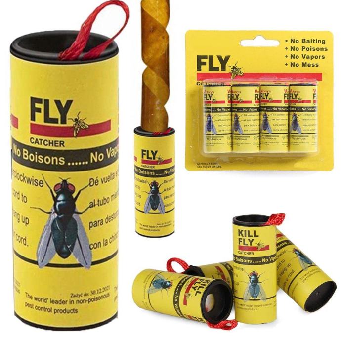 4x lepilo za muhe past za insekte 60cm muholovec Flypaper