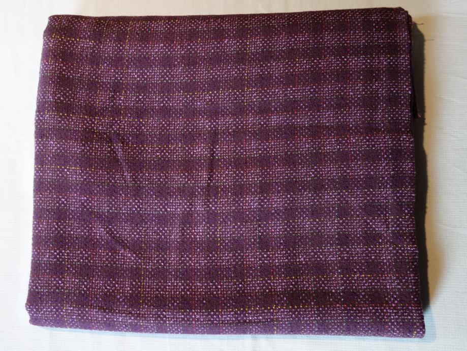 Lot De 2 Coupons De Tissu Gersey - Motifs Rayés Et Floraux - Couleurs Parme/violet - Neuf