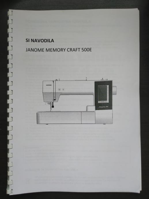Vezilni stroj Janome Memory Craft 500E
