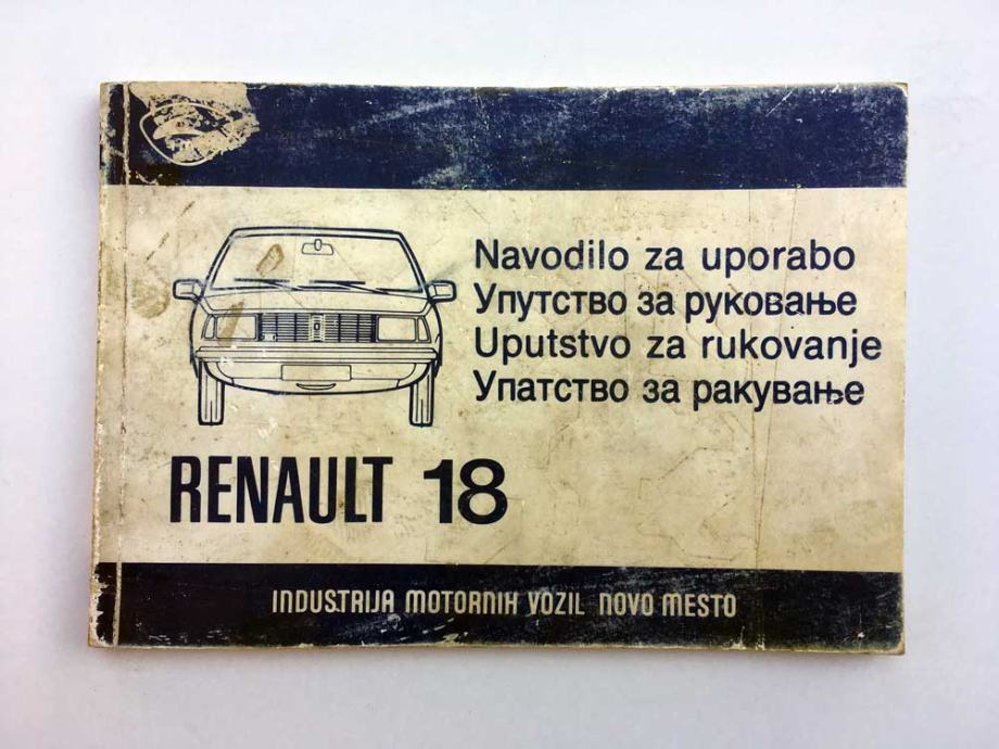 Renault 18 - Navodilo za uporabo