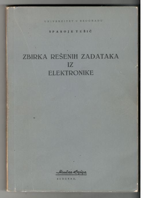 ZBIRKA REŠENIH ZADATAKA IZ ELEKTRONIKE, 1968