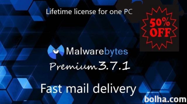 Malwarebytes Anti-Malware PREMIUM življenjska licenca 1 / PC