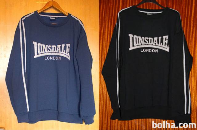 Lonsdale pulover x 2 (moder in črn) XL