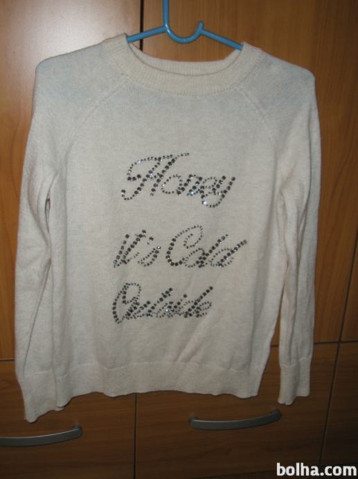 H&M bel pulover, št. XS