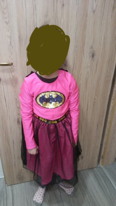 Kostum Batgirl (batmanka) št. 122/128 (pust)
