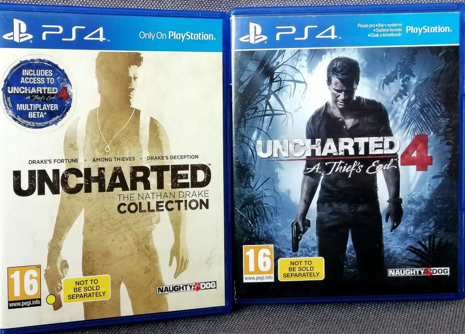 4x PS4 igra: Uncharted 1-4, 4  kultne igre za Playstation 4