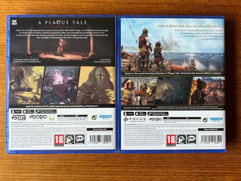 Jeu PS5 A Plague Tale: Innocence - Neuf Sous Blister Scellé (Classification 18+) - Version PAL
