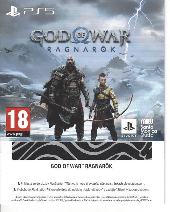 God Of War: Ragnarok (voucher za PS5)