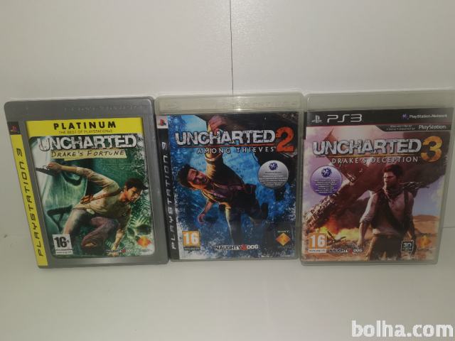 Uncharted 1,2 in 3 Ps3