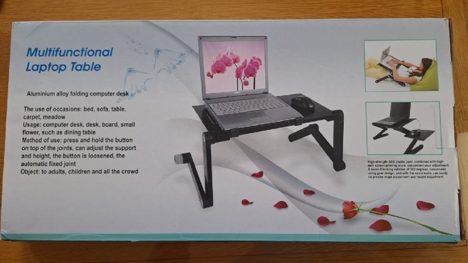 Miza za prenosni računalnik s podlogo za miško